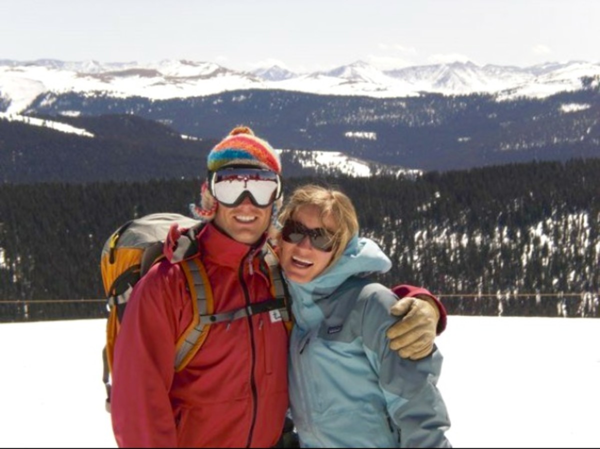 Aryn Schlictling, right, and her husband. Schlicting started a new website to help mountain folk find full-time employment. PHOTO: Courtesy of Aryn Schlicting