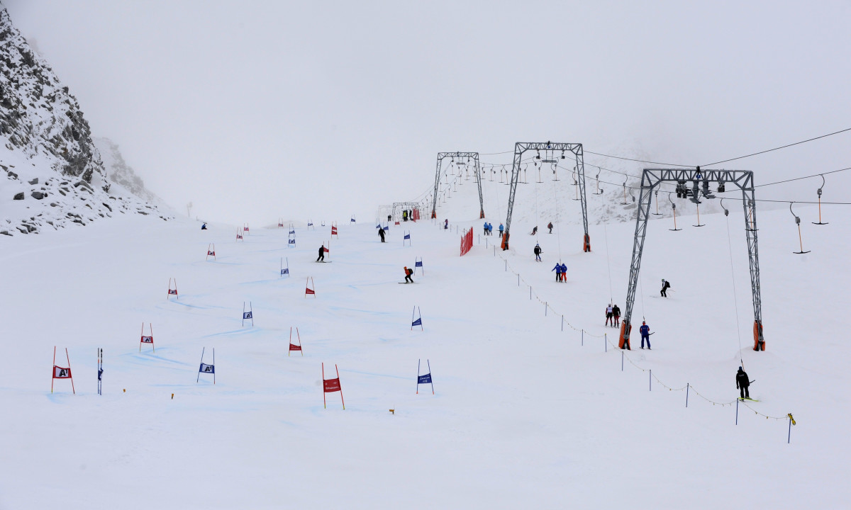 Know for its boilerplate conditions, snowfall on the Rettenbach Glacier changed the game at the World Cup opener. Tom Kelly/US Ski Team