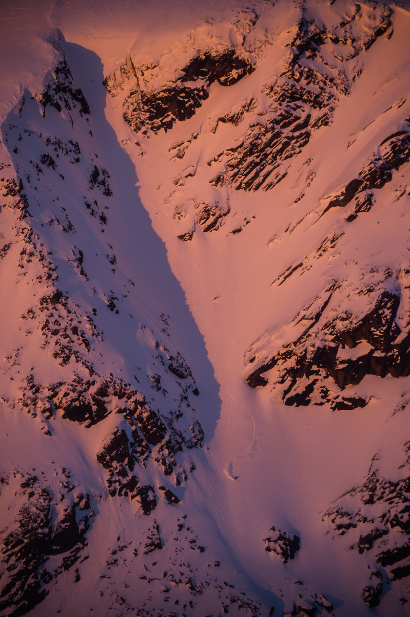 The sun moves at a different pace in Norway, making for long, epic sunsets. Chad Sayers milks the late light near Narvikfjellet Ski Area.